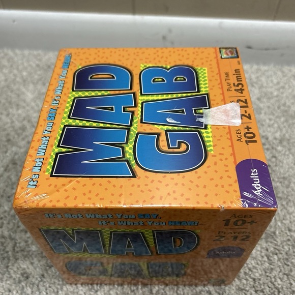 MAD GAB Adult Party Game Mattel 2-12 Players Game Night New Sealed Box 2009 - Picture 3 of 4